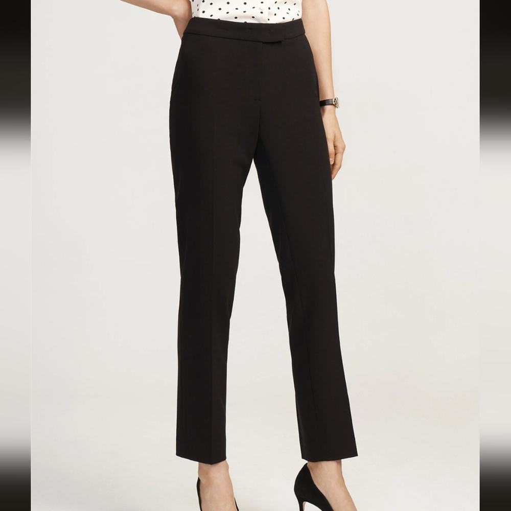 Anne Klein Women's Slim Leg Mid-Rise Black Dress Pants Size 2 NWT